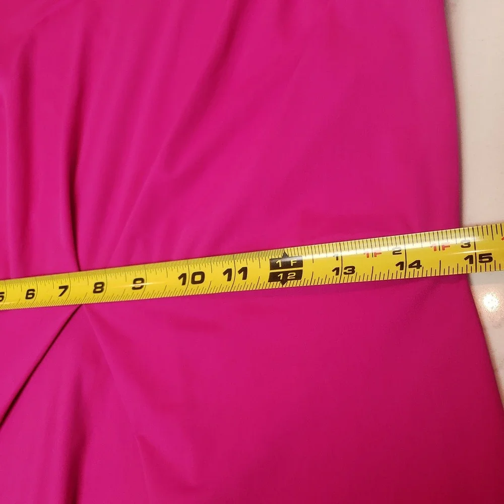 Black Russian hot pink dress size Medium removable sleeves Knee Length‎